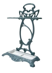Art Nouveau Enameled Iron Umbrella Stand, 1900s